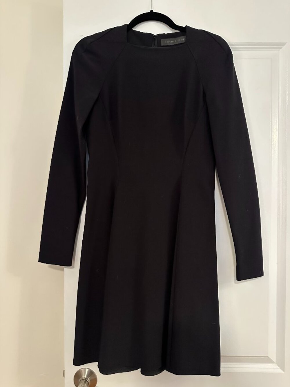 Proenza Schouler Fit and Flare Long Sleeve Dress - Black - Size 6